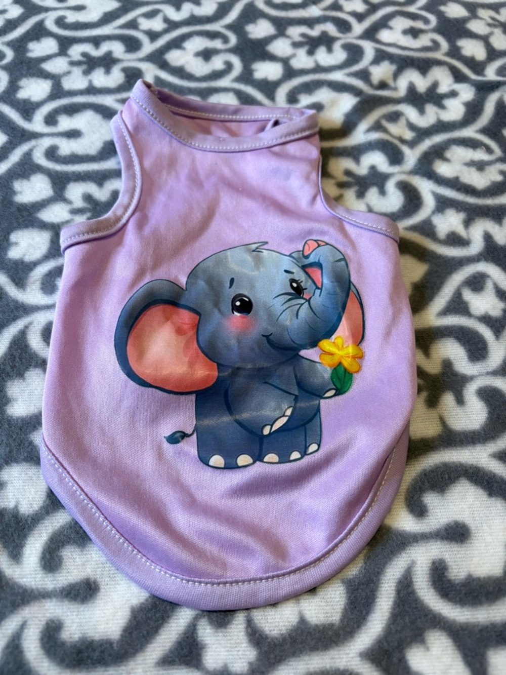 Cartoon Print for Pet with Elephant Design